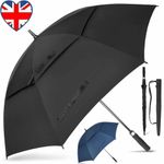 68 Inch Extra Large Golf Umbrella Windproof Double Canopy Vented Automatic Open