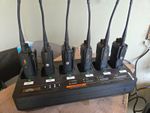 Motorola DP4400e Radios x 6 + 6 Bank IMPRESS 2 Multi-Unit Battery Charger