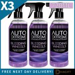 3 x BLEEDING WHEELS SPRAY 720ML COLOUR CHANGING ALLOY WHEEL CLEANER AUTO EXTREME