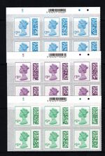 2022 Tariff High value set of 3 M22L cyl W1 machin blocks of 6 £2.00 £3.00 £5.00