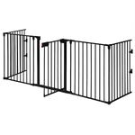 5-Panel Baby Safety Barrier with Gate – Freestanding or Wall Mount, Steel
