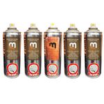 Wood Stain & Satin Varnish Spray Kit | 4x Stain + 1x Topcoat | UV | 10 Colours