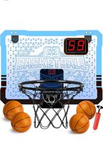 Light Up LED Indoor Basketball Hoop for Kids,Mini Over The Door Basketball &ball