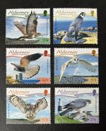 ALDERNEY 2008 RESIDENT BIRDS RAPTORS MNH STAMP SET
