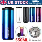 550ml Thermal Travel Coffee Mug Cup Hot Warm Insulated Drinks Thermos Flask NEW