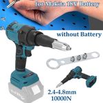 Cordless Brushless 2.4-4.8mm Electric Rivet Gun for Makita 18V Li-ion Battery