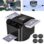 Card shuffler and dealer machine 2-in-1 Rechargeable 360° Automatic Card dealer