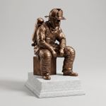 9/11 First Responder Firefighter Tribute Statue –  Memorial Sculpture
