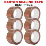 BROWN PARCEL PACKING  PACKAGING TAPE STRONG ROLLS BOX/CARTON SEALING 48MM X 66M