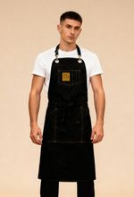 Premium Black Canvas Tattoo Apron Heavy Duty Studio Artist Workwear Unisex lined