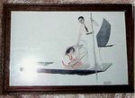 De Reszke Framed Tobacco / Cigarette Ad by Artist Rilette - 'Punt and Puff'