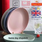 Set of 4 BT Plastic Dinner Plates Unbreakable Reusable Microwave Dishwasher Safe