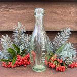 Antique Skittle Bottle SCHILLING BRIGHTON Aqua Embossed Bottle Vintage c1920s