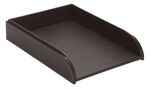 OSCO Black Faux Leather Letter Tray | 8 Pack | A4 | Easily Stackable | Desk File