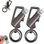 2pack Permanent Match Infinity Lighter with Multitool Keychain Bottle Opener