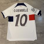 PSG 2023/24 Away Shirt with O Dembele 10 on the back