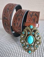 Retro Brown Belt 71-90cm (S to M) - Cowboy Country Western