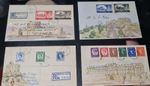 Hand Illustrated Signed First Day Covers Showcasing 1st QEII Definitive Stamps 