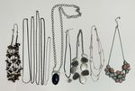 LOT of 11 Silver Tone Necklaces Chain Lia Sophia Vintage Modern Necklace