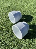 PLAIN SOCKET  1.5"  NIPPLE WITH MALE THREAD FOR 48mm POOL PIPE ABS WHITE