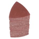 120pcs 40 Grits 80mm Aluminum Oxide Triangular Hook & Loop Sandpapers Pads