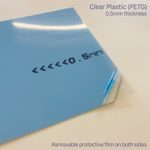 0.5mm Clear Plastic Sheet PETG Acetate Dolls House Window Glazing Model Making
