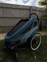 Cybex Zeno 2-in-1 Bike Trailer and Stroller, Blue, Excellent Condition