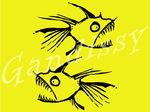 2no *LARGE* HOT TUNA Decals/Stickers - 300mm x 480mm - All Colours SURF/SK8/CAR