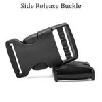 Tri Glide Slide Release Buckle Black 25mm for Webbing Straps Pet Collar Backpack