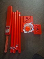 Powerplay Plastic Cricket Set Size 1 for Kids Lightweight Ball Stumps & Bat Fun