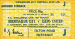 TICKET: Birmingham City v Leeds United (FA Cup) 1976/1977