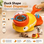 Duck Shape Interactive Dog Treat Dispenser Puzzle Toy,