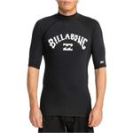 Billabong Mens Logo Short Sleeve Rash Vest - Dark Blue - L