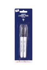 Fabric Pens 2 Pack Black Permanent Textile Marker Clothing Labels Crafts PE Kit
