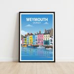 Weymouth Dorset Travel Poster Wall Art Print Holiday Gift