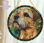 Border Terrier Dog Lover LARGE Suncatcher Present Art Birthday Christmas GIFT