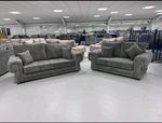 Luxury| Verona 3+2 Seater |  Dark Grey | Full Back | Extra Pillows