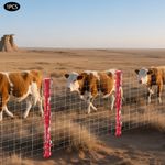 Red Fence Stretcher Bar with 5 Wedges 4ft Woven Wire Fence Stretcher Bar