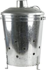 Galvanised Incinerator Fire Bin for Rubbish Wood Garden Waste (60L)