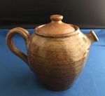 Vintage Mid-Century Stoneware Pottery Teapot (France)