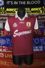 2/5 Galway GAA 13-14 years boys 2000 retro gaelic football training top hoodie