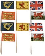 x10 Traditonal Minature Country Themed Beach Seaside Sandcastle Flags