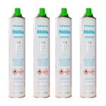 R600A REFRIGERANT GAS CANS PACK OF 4 BOTTLES 420g 420 GRAMS ISOBUTANE CYLINDERS
