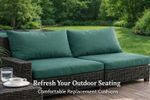 Rattan Cushions Replacement Seat and Back Cushions Cut to Size Patio Furniture