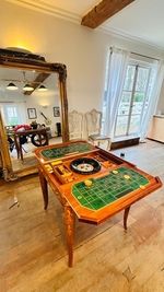 Vintage repro Italian Inlaid Wood Multi Game Table