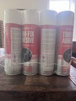 TRIM FIX Van Carpet Spray , High Temp Resistant Adhesive  pack of 10 500ml 
