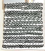 3pcs New Black Plastic Stretch Choker Necklace Elastic Chocker for Women's Girls