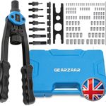 110pcs Professional Hand Rivnut Nut Thread Riveter Gun Repair Tool Kit  Mandrels