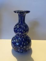 Bucella Cristali Murano Blue Millefiori Perfume Bottle Double Gourd Shape