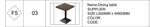 SQUARE DINING TABLE - LAMINATE TOP - IRON BASE BLACK -For Cafe / Restaurant